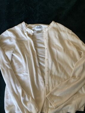 Liz Baker White Button Cardigan